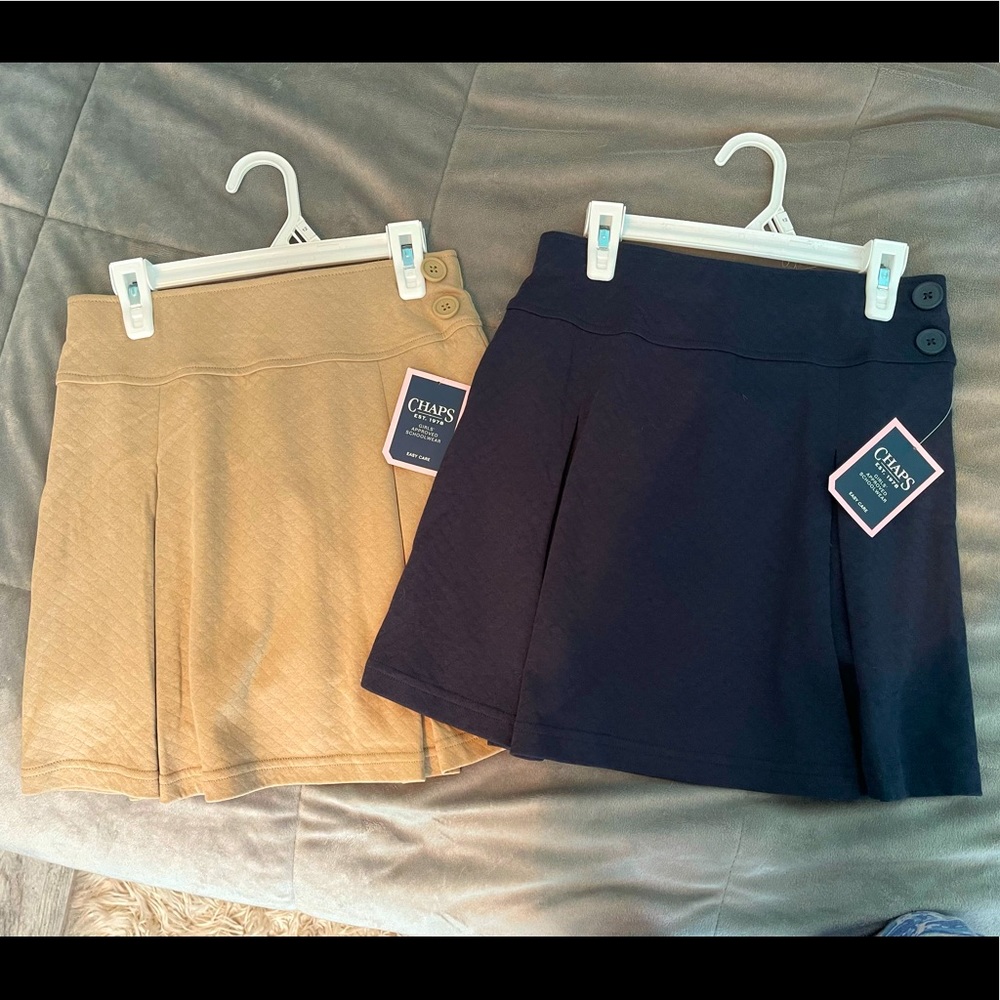 Chaps Girls Uniform Skirts, NWT set of 2, size 12